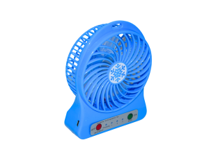 Mini ventilador de mesa eletrônico regarregável azul