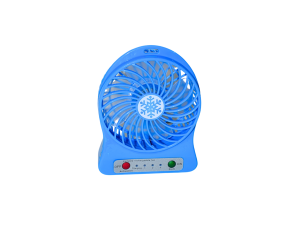 Mini ventilador de mesa eletrônico regarregável azul