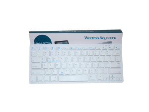 Teclado para computador, notebook e tablet sem fio branco