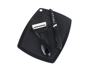 Jogo culinário c/3 peças tábua, ralador e faca para corte de legumes e carnes -  CJCU001/PT - HAUSKRAFT