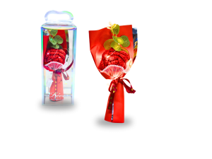 Flor especial em crochê com led presente para o dia dos namorados