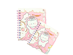 Bloco de anotação fofo de coelinho com 59 folhas - rosa - interpaper – ha83986