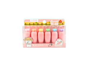 Marca texto colorido com 6 unidades de cenourinhas - mj-xc017