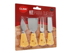 Kit para queijos com 4 peças divertido - ck4578 - clink