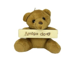 Chaveiro de Pelúcia Urso F9900920 | Delicado, Fofo e Perfeito para Presentear

