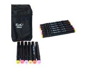 Kit c/6 canetas coloridas para decoração escolar -  ap22103-6