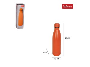 GARRAFA INOX LARANJA CLÁSSICA 500ML - WX11444 - WELLMIX