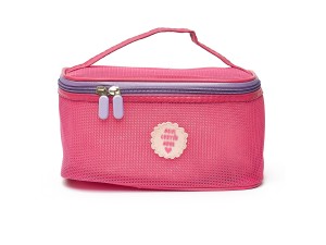 Necessaire telada com alça grande pink -  frio17 - Linha Fiore - Qualis