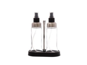 Galheteiro com duas unidades modelo spray c/suporte 170ml - glht059- hauskraft 