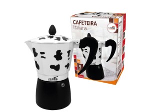 Cafeteira italiana divertida de vaquinha para 9 xicaras de café - ca11070 - CASITA