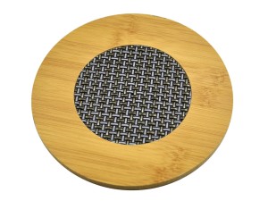 Descanso de panela em tecido e bambu redondo 16,5CM - CASITA 