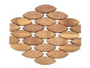 Descanso de panela trançado em madeira moderno para mesa posta - 16X13,5CM - CX046