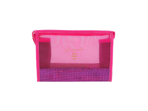 Necessaire pink telada com um compartimento e zíper -  ns2525 - QUALIS