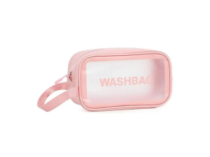 Necessaire washbag rosa bebê e transparente - NS2628 - QUALIS
