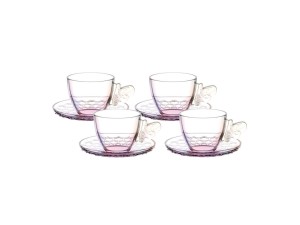 Jogo de Xícaras de Vidro80 ml – Linha bee - furta cor - JGXC101/RB - HAUSKRAFT