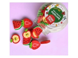 Borracha divertida frutas – pote com 25 unidades yp8213