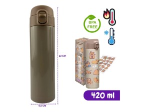 Garrafa Inox com Adesivos Capivara 420ml –  NB-186