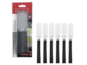 Conjunto espátula com 6 peças preta inox – cjes-001pt hauskraft