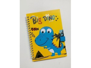 Diário infantil dinossauro com cadeado – ha80251
