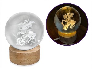 Luminária Globo de Vidro com Suporte São  JORGE – APMTL-8BO