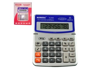 Calculadora eletrônica 8 dígitos – pilha ag10 – alfacell al1800a