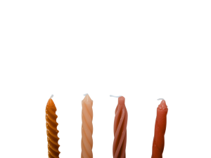 4 velas de parafina cores terrosas - gifthome