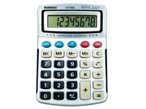 Calculadora eletrônica 8 dígitos – pilha aaa – alfacell al3788a
