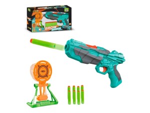 Pistola Lança Dardo com Alvo 10 Peças – WB19765 Well Kids 