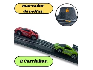 Pista Autorama com Dois Carros 126cm – WB12251 Well Kids 