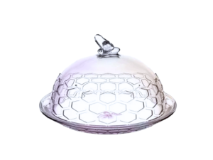 Queijeira cristal elegante para mesa posta - linha bee - cjsb033/tr - wellmix