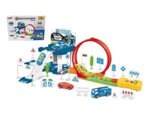 Pista de Corrida com carrinhos e completa Policial – WB12265 - Well Kids 