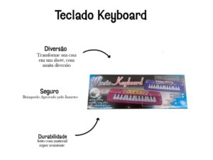 Teclado Musical Infantil CP056410 | Diversão e Aprendizado Musical

