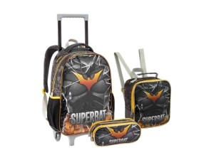 Kit escolar c/3 peças para meninos - batman - seanite