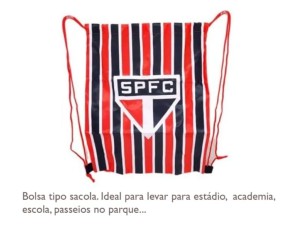 Squeeze Plástico c/ Bolsa SPFC – EA026-2