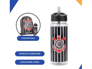 Squeeze Plástico com Bolsa Corinthians 450ml – EAS026-1 Mileno