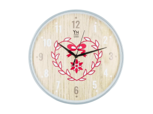 Relógio de parede prata com detalhes de coração ygd9755g  - imporiente 