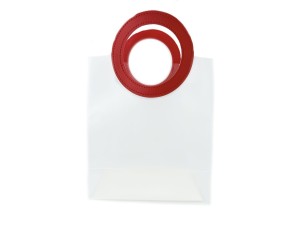 Sacola de Plástico com Alça de Couro 27cm – ML2025-009 