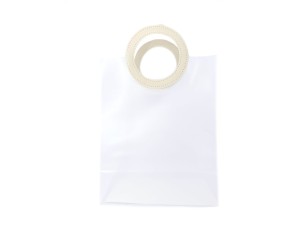 Sacola de Plástico com  Alça de Couro 32cm – ML2025-010