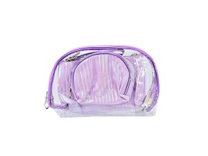 Kit necessaires para viagem completo listrado - 24677 - LINA