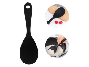 Colher para Arroz Silicone Preta 22x6,5cm – 2482 