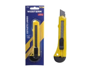 Estilete lâmina larga 18mm de plástico 15cm – l-001