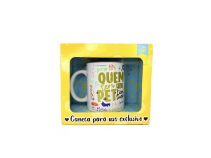 Caneca porcelana  pet - duven