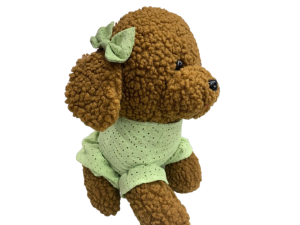 Cachorro de Pelúcia com Vestido Verde 15x29cm – 66-6732-30 Tuka Toy 