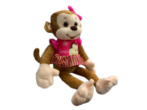 Macaco de Pelúcia com  Vestido 17x27cm – 18-1749M-25 Tuka Toy 