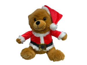 Urso de Pelúcia de Natal com  Gorro 25x25cm – N24-H23 Tuka Toy