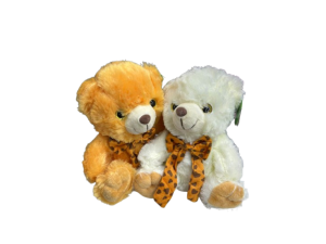 Urso de Pelúcia com Laço Colorido 19x10x22cm – 55-3398-22 Tuka Toy 