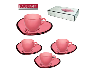 Jogo de Xícaras Rosa 85ml – JGXC093/RS Hauskraft 