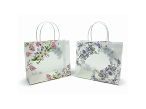 Sacola de Plástico com Flores 30x12x26cm – ML2025-011 