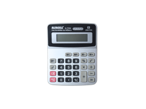 Calculadora eletrônica  8 dígitos cinza - alfacell- al7766a