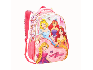 Mochila de costas para meninas rosa - princesas - seanite